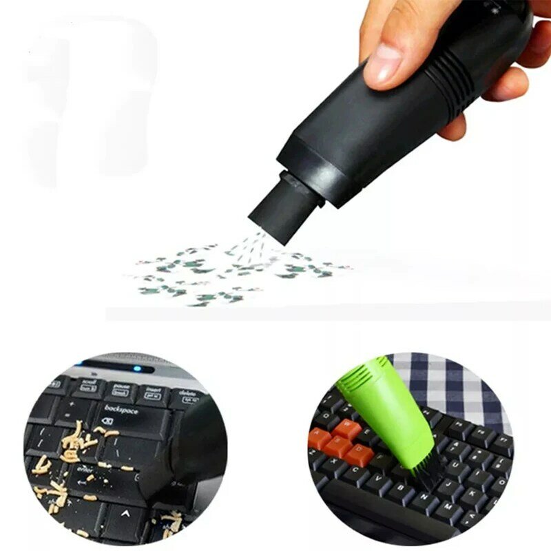 Mini aspiradora Universal con carga USB para ordenador portátil, Kit de limpieza de polvo, cepillo para Monitor, accesorios de limpieza