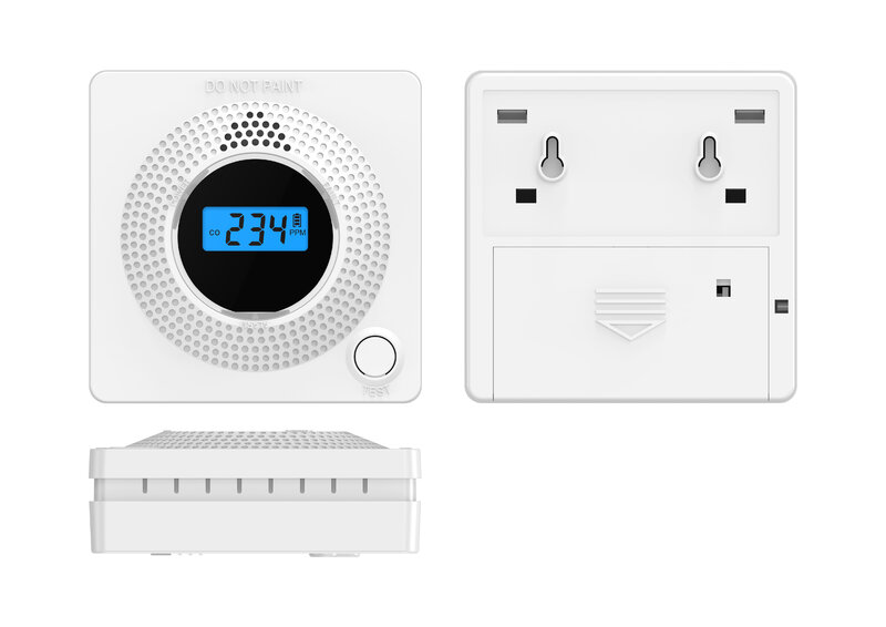 Detector de carbón con pantalla lcd para el hogar, dispositivo de detección de señal WiFi, 85dB, alarma inteligente
