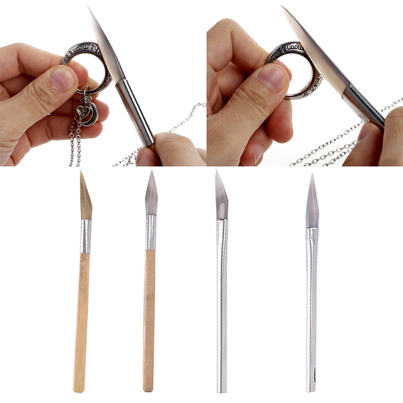 1 sztuk gładzik agatowy polerowanie krawędzi noża z uchwyt bambusowy narzędzia do tworzenia biżuterii akcesoria gorąca sprzedaż