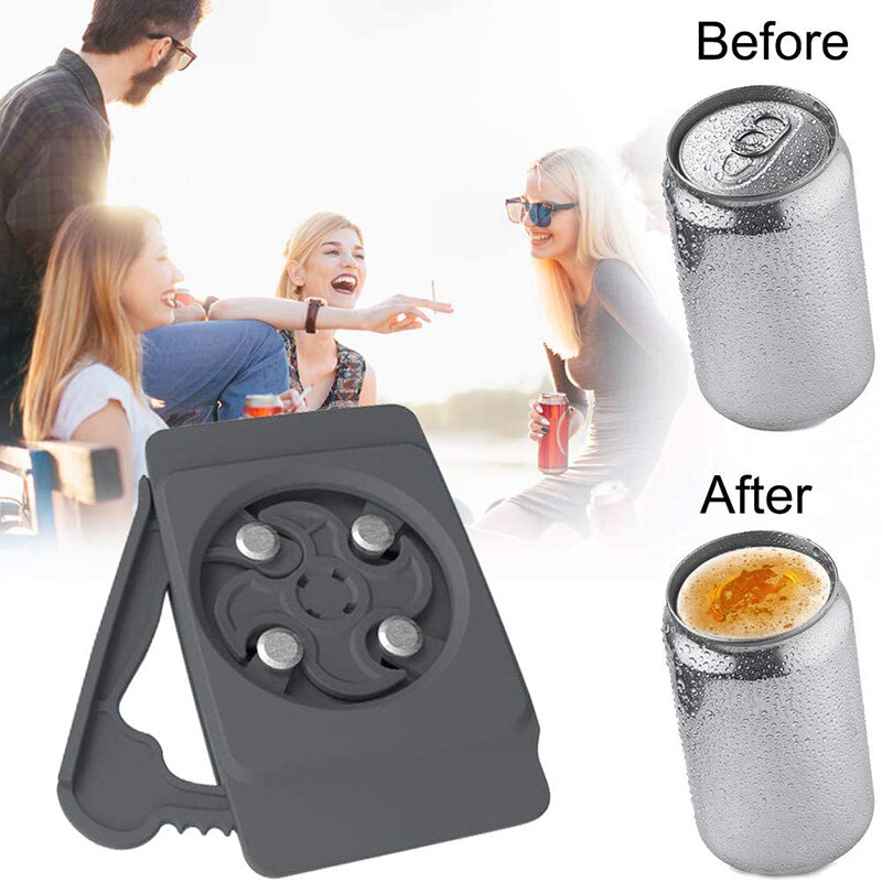 12Pcs Go Swing Universal Topless Beverage Beer Can Opener Manual Smooth Edge Portable Safe Cut Can Opener Ez-Drink Opener Cutter
