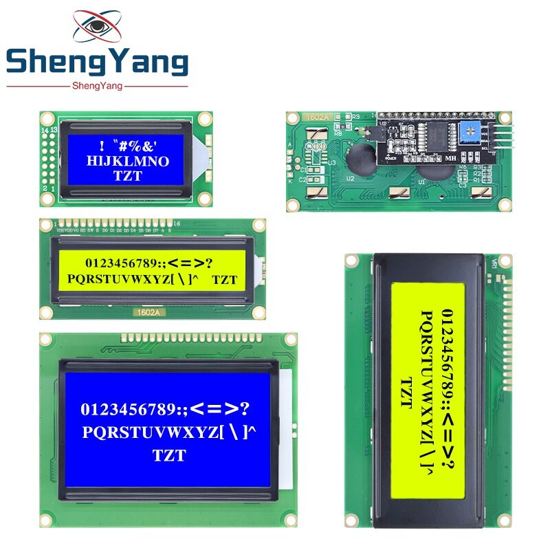 Módulo de pantalla LCD TZT LCD1602, controlador HD44780, 1602, 2004, 12864, 16x2, 20x4