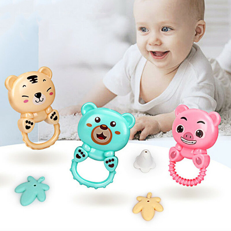 Baby Rattles Bracket Set toddler Sensory toy Crib Mobiles Holder Rotating Musical Box bed Bell Newborn Infant Baby Boy Toys