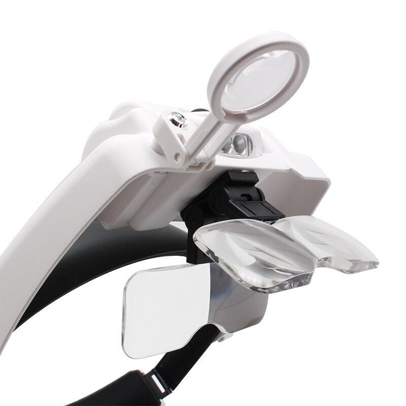 Stirnband Beleuchtet Lupe Wiederaufladbare Reparatur Solder Lupen Austauschbaren Objektiv Dritte Hand Lupe für Löten