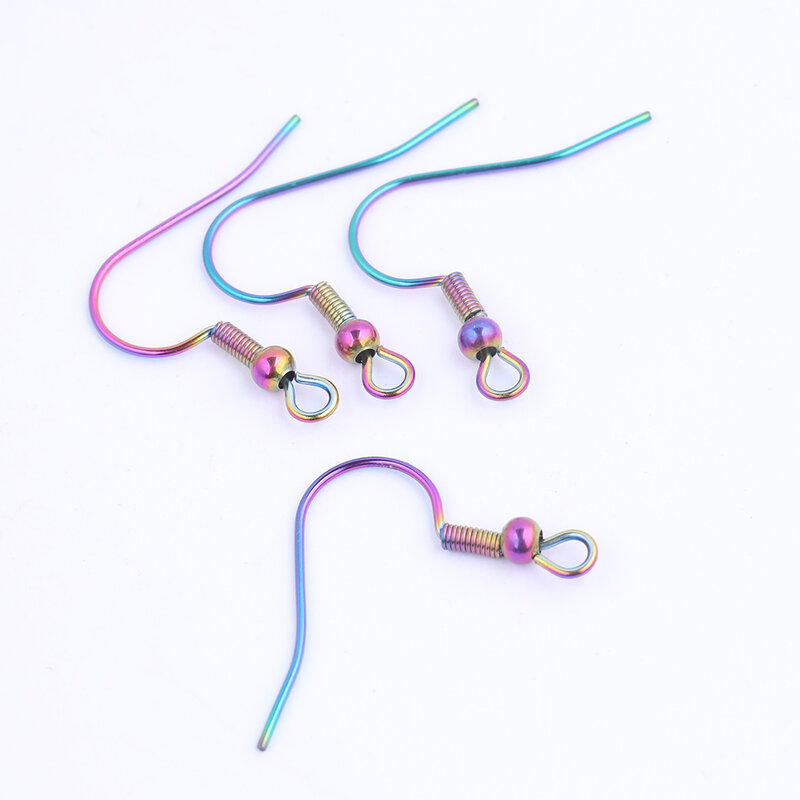 50pcs  Stainless Steel 316 Earring Hooks Hypo Allergenic For Jewelry Making Rose Gold Plated Diy Ear Wire Findings