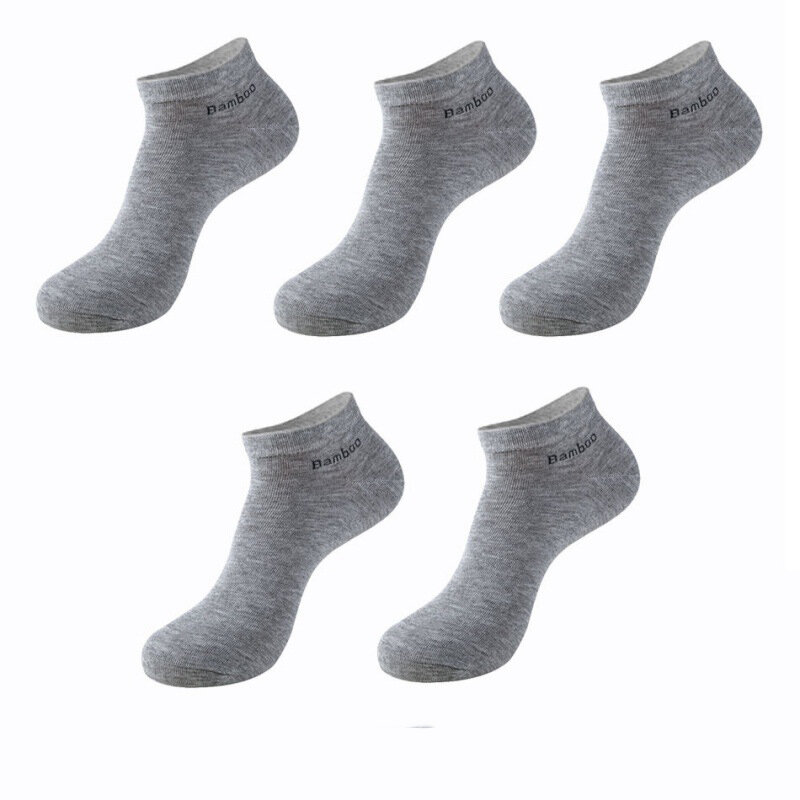 5 paia/pacco calzini da uomo in fibra di bambù corti di alta qualità nuovi calzini da uomo Casual antibatterici traspiranti
