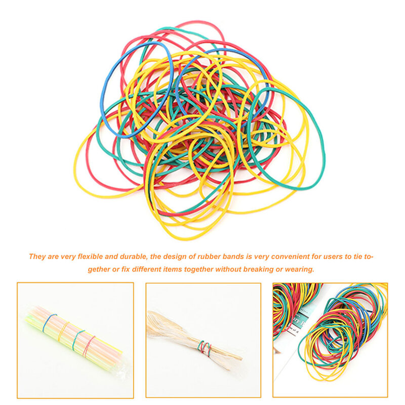 Colorful Elastic Loops Stationery Holder Document Organizing Durable Stretchable DIY Arts Crafts Round Flexible Rubber Band Ball