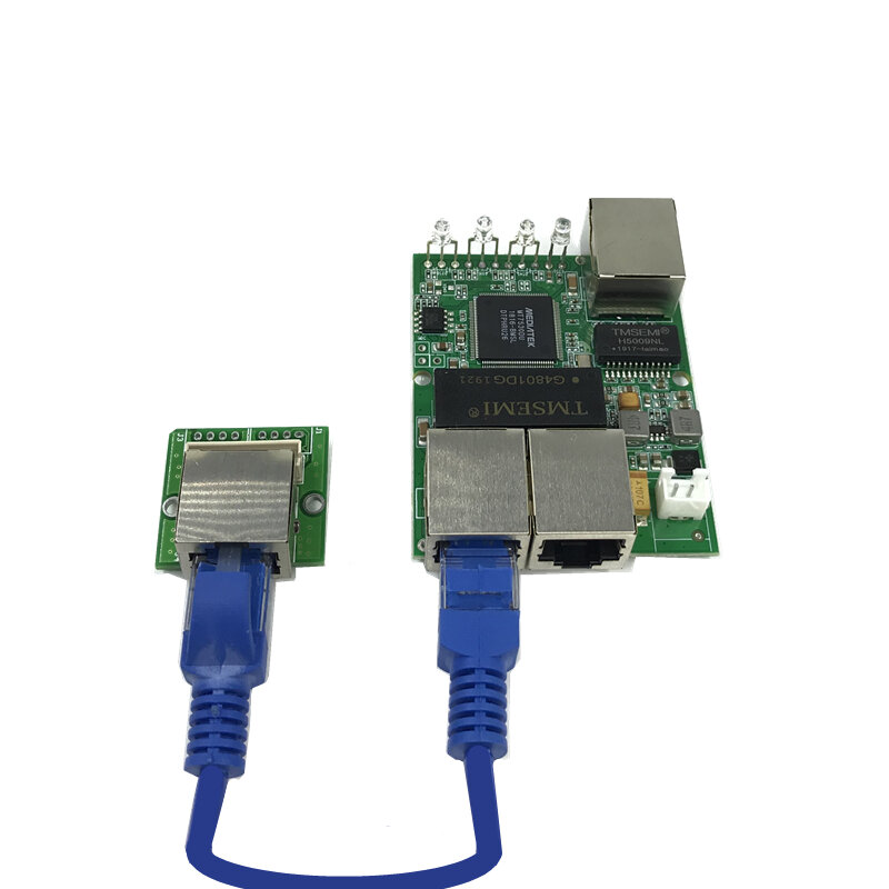 Module de commutation Gigabit à 3 ports, largement utilisé dans la ligne LED 5 ports 10/100/1000 m port de contact mini module de commutation PCBA carte mère