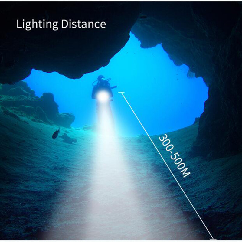 LED fotografia Video torcia subacquea 15x XM-L2 bianco + 6x XPE rosso + 6x XPE blu subacquea impermeabile torcia tattica lampada