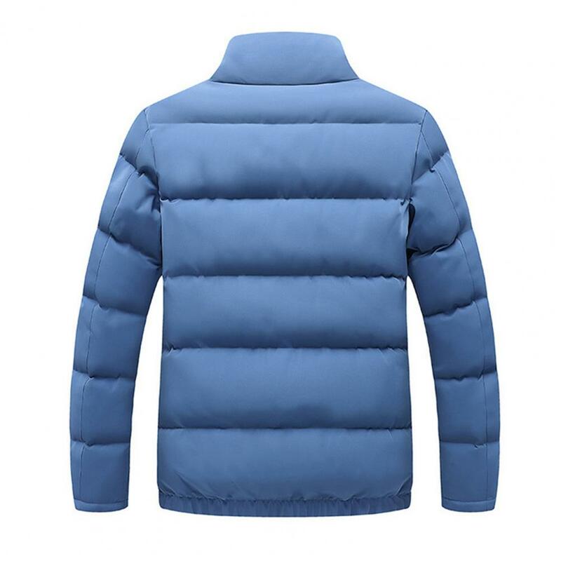 Зимнее пальто, мужская стеганая куртка, теплая мужская парка на молнии с воротником-стойкой, верхняя одежда для мужчин, куртка erkek mont