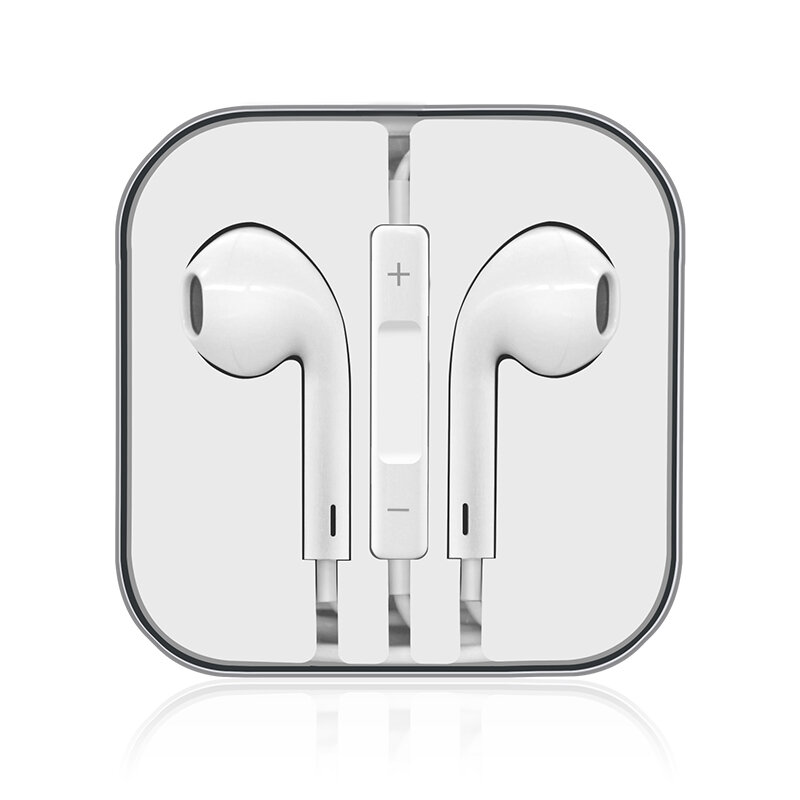 Sonido estéreo 3,5mm Jack in-ear auriculares para iPhone 6S 6 Plus 5S 5 SE 4S iPad cable Control auriculares con micrófono música auriculares