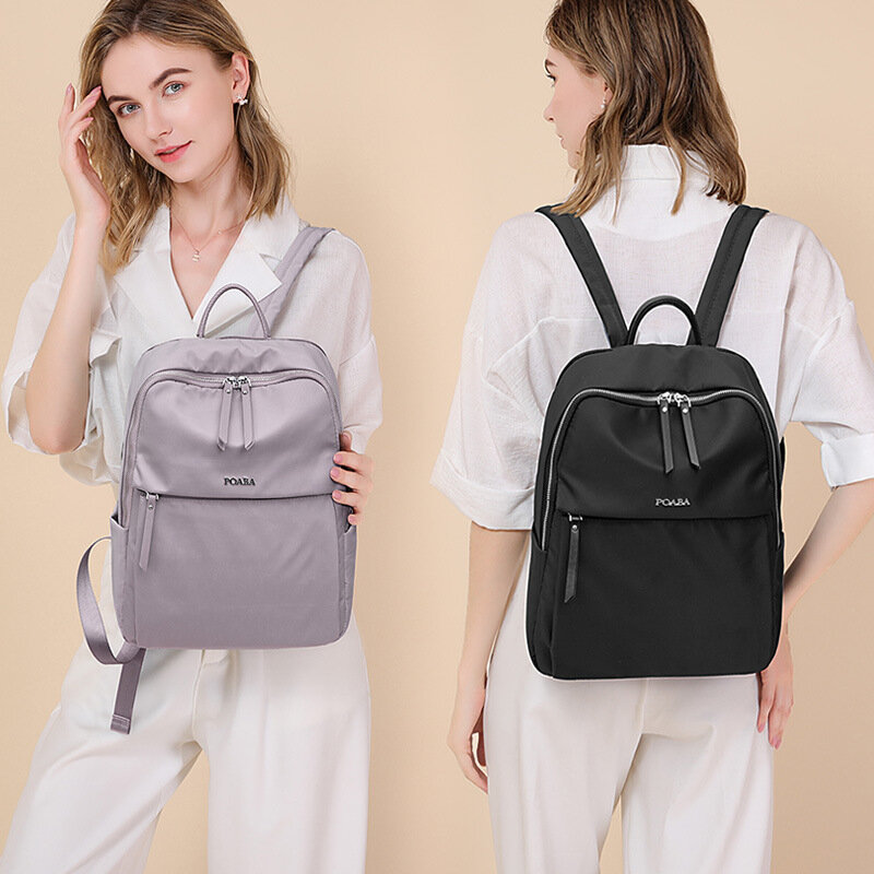 Водонепроницаемый рюкзак для ноутбука 14 дюймов для женщин, модные дорожные маленькие сумки розового цвета, школьные ранцы для девочек-подр...