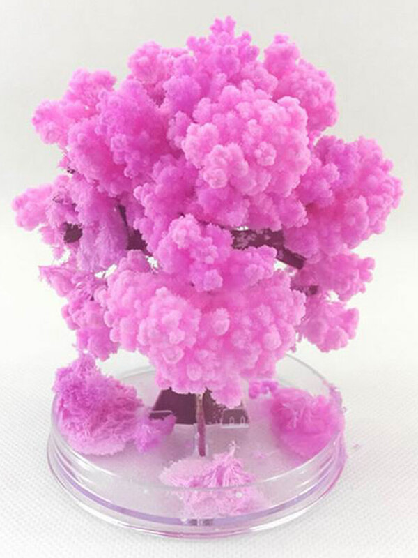 2 pz/lotto 9Hx8Wcm albero magico crescente carta mistica Sakura alberi di cristallo giappone Desktop Cherry Blossom giocattoli educativi per bambini