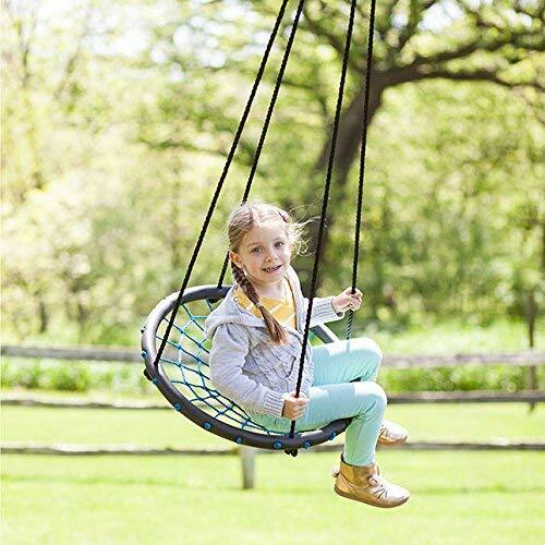 Swing Kids Indoor Outdoor Round Web Swing For Kids Children Adult Tree Swing Set Baby Toys Bearing 200 Kg Diameter 60cm