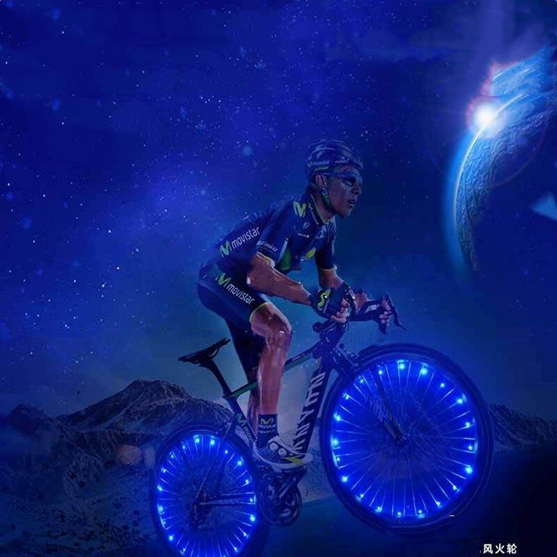 Guirlande lumineuse LED de vacances, peut être utilisée pour les rayons de vélo, lampe décorative de conduite de nuit, pneu