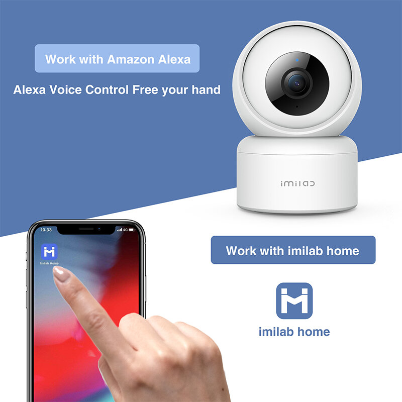 Nowa kamera bezpieczeństwo w domu C20 WiFi 1080P HD IP Indoor CCTV kamera 360 ° Vedio noktowizyjna kamera internetowa działa z alexą