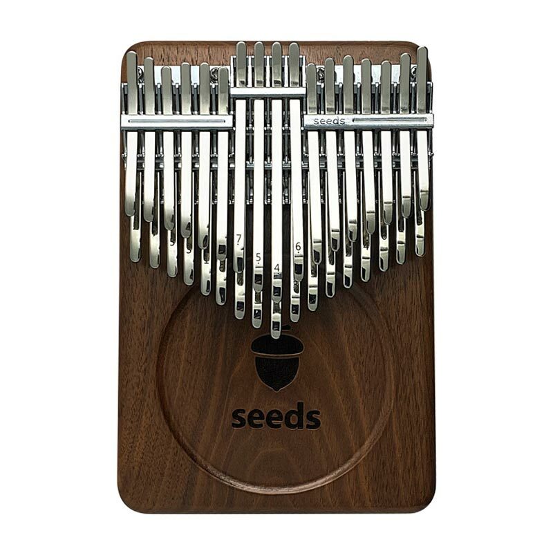Калимба с семенами 34 клавиши, 20 клавиш, акация, черный орех, двухслойный музыкальный инструмент, клавиатура, ксилофон, пианино для начинающи...