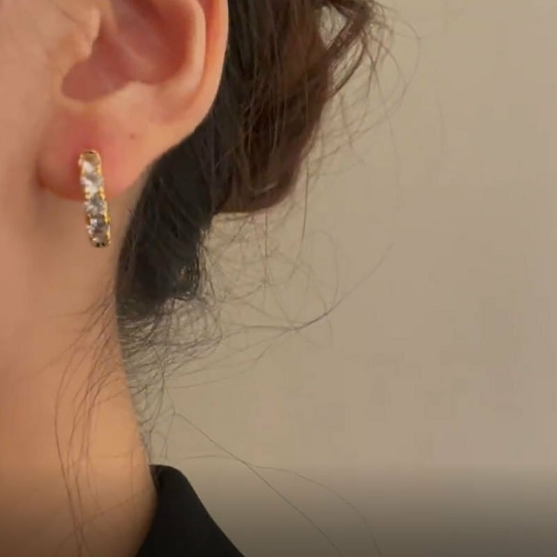 VENTFILLE orecchini a cerchio in argento Sterling 925 con zirconi verdi per le donne orecchini temperamento retrò alla moda gioielli per feste 2022 nuovo