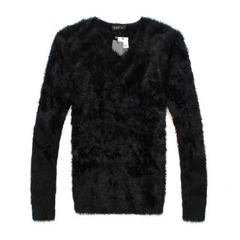Mcikkny модный мужской зимний свитер, вязаный пуловер, мужской кашемировый топ с v-образным вырезом, одежда