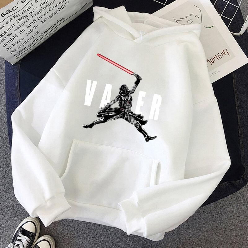 Darth Vader Star Wars zabawna bluza z kapturem męskie kreskówki Disney nadrukowane bluzy z polaru na co dzień miękkie z kapturem Hip Hop fajne męskie bluza