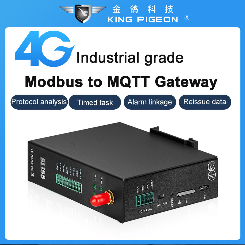 Convertitore da Modbus RTU a MQTT Gateway IoT industriale 4G per misuratori intelligenti PLC registratore di dati seriale a 4G supporto Sparkplug BL100