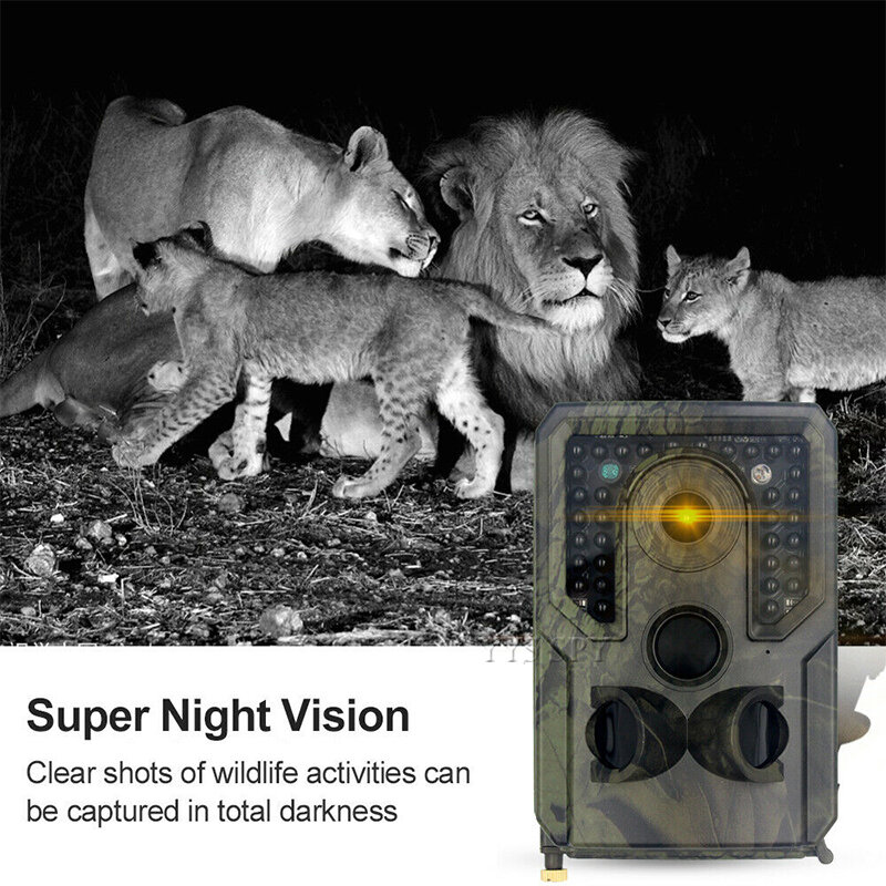 Inteligentna Kamera myśliwska 1080P dzikie Camara Caza widzenie nocne z wykorzystaniem podczerwieni Kamera anty szpieg Kamera Hunter zdjęcie nadzoru szlak Cam