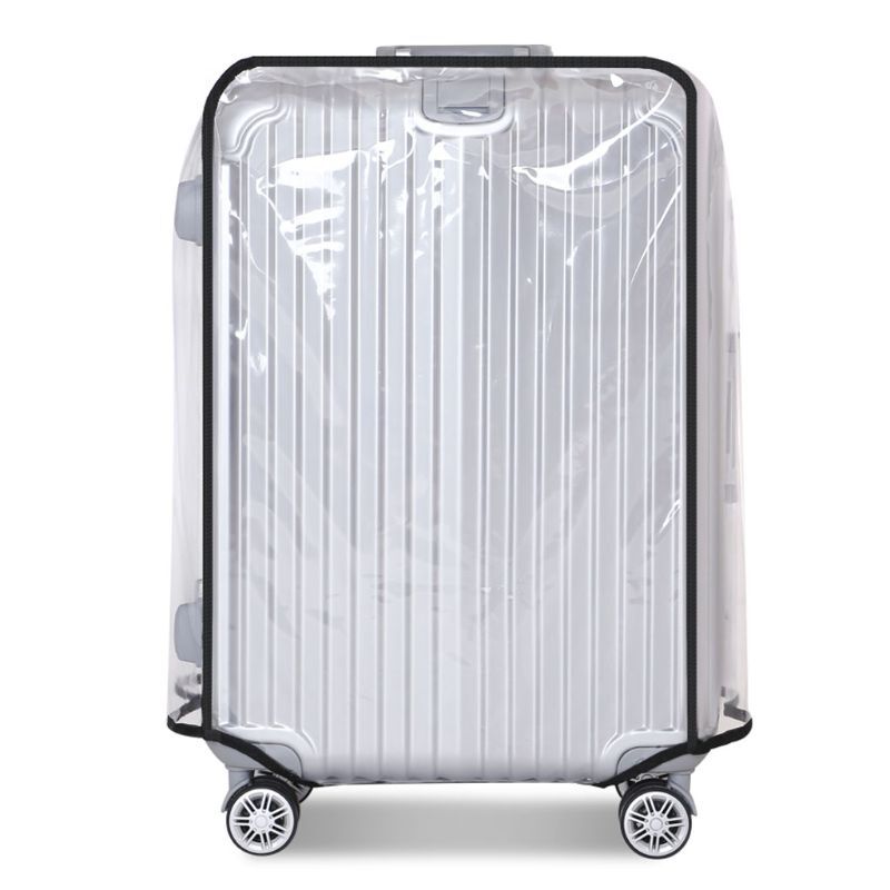 Capa protetora de bagagem transparente unissex, capa para mala em pvc transparente