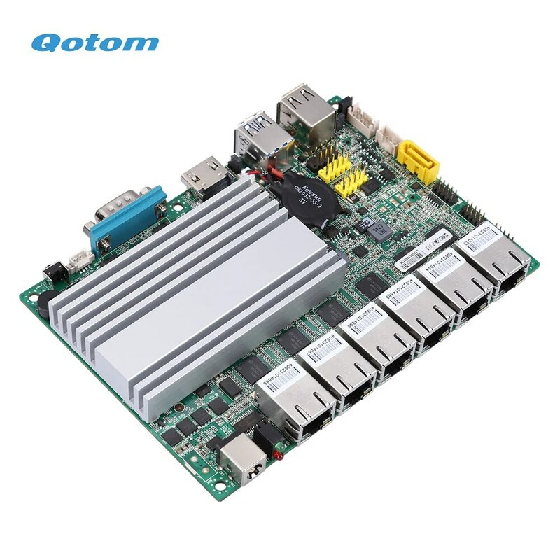 6x Intel Gigabit LAN พอร์ตสร้างสำนักงานบ้าน Router Firewall Pfsense Untangle Qotom คอมพิวเตอร์ขนาดเล็ก Core I5 I7
