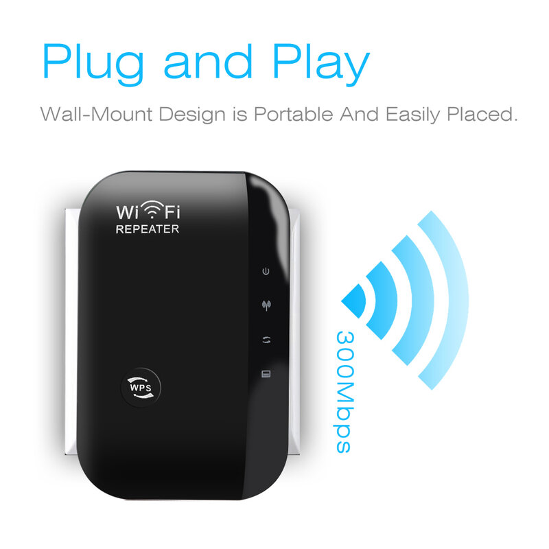 واي فاي مكرر موسع واي فاي 300Mbps مكبر للصوت معزز Wi-Fi واي فاي إشارة 802.11N طويلة المدى اللاسلكية واي فاي مكرر نقطة الوصول