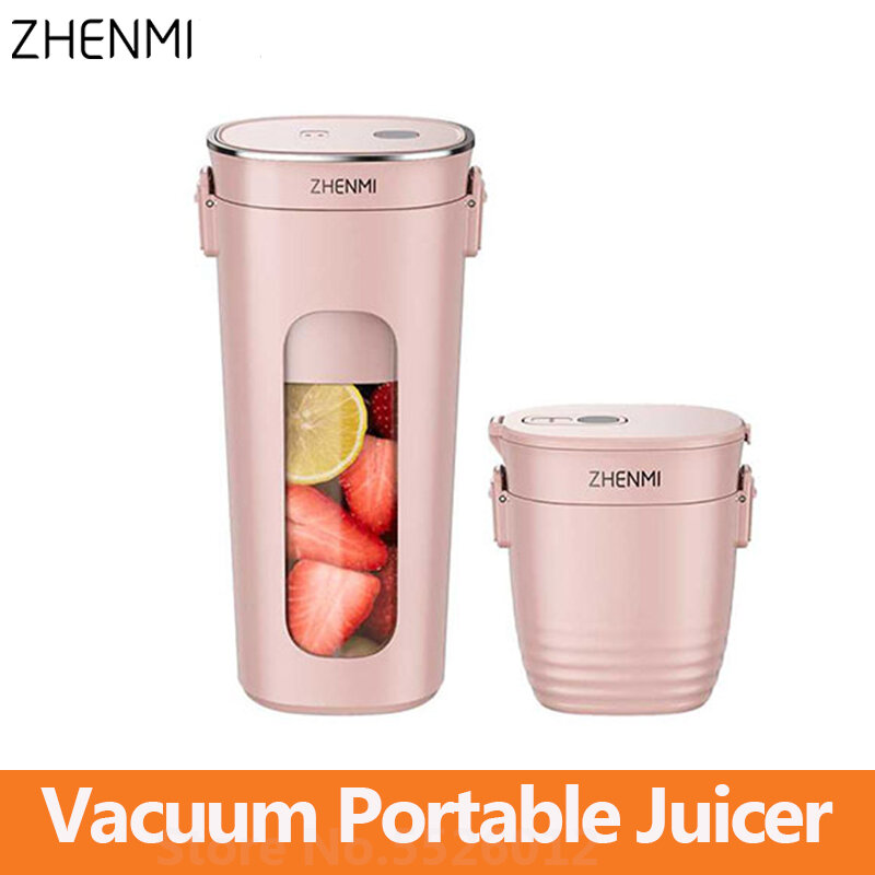 ZHENMI Vacuum Portable Juicer Keep Fresh Fruit Cup Extractor Juicing Mixer Mini Wireless Blender For Travel Home
