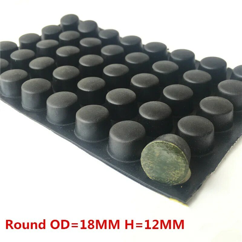 Black Rubber Furniture Pads Protectors Shock Absorber Feet Pad Vibration Absorption Rubber Anti-shock Self-adhesive