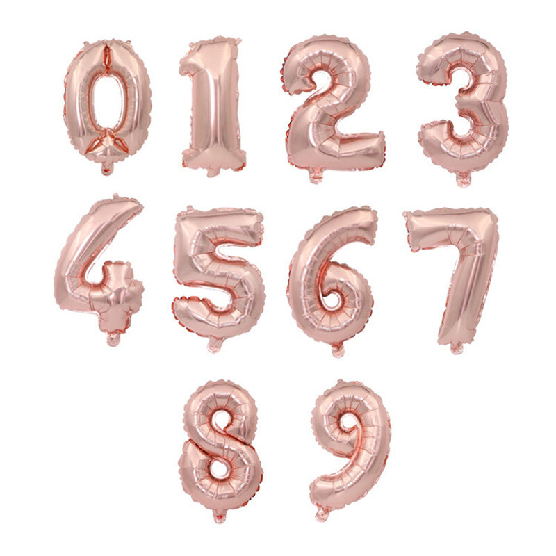 Balões de aniversário digital, mini balão metalizado para decoração de festas, casamentos, natal, casa, comemoração, decoração, adereços
