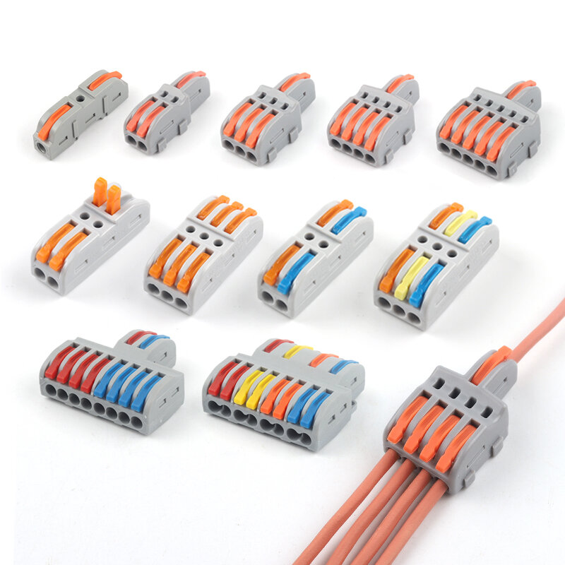 1 in mehrere out Quick Verdrahtung Stecker Universal Splitter verdrahtung kabel Push-in Können Kombiniert Butt Home Terminal Block SPL 222