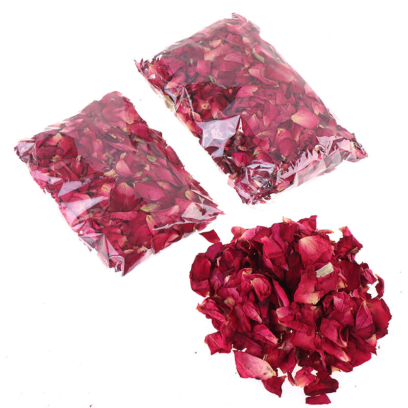 Baru Romantis 20/50/100G Kelopak Mawar Kering Alami Mandi Kelopak Bunga Kering Spa Pemutih Mandi Aromaterapi Perlengkapan Mandi