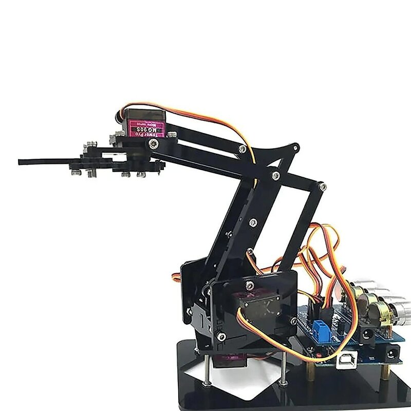 Tự Làm Acrylic Cánh Tay Robot Robot Móng Vuốt Arduino Bộ 4DOF Đồ Chơi Cơ Khí Lấy Người Thao Túng