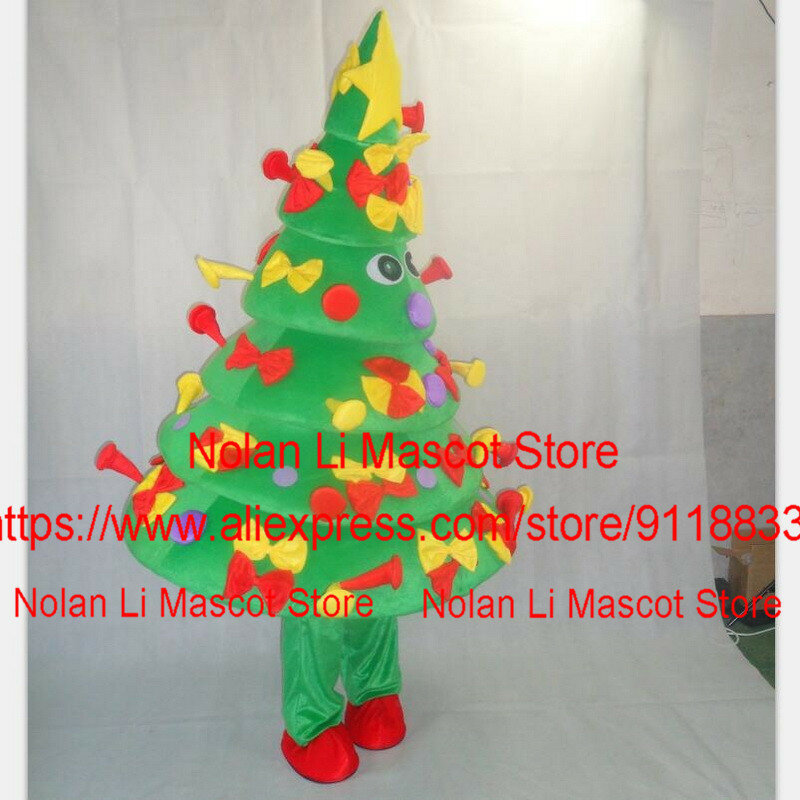 Christmas Tree Mascot Costume Crayon Cartoon Set Cosplay Birthday Party Masquerade Festival Gift Customization Adult Size 973
