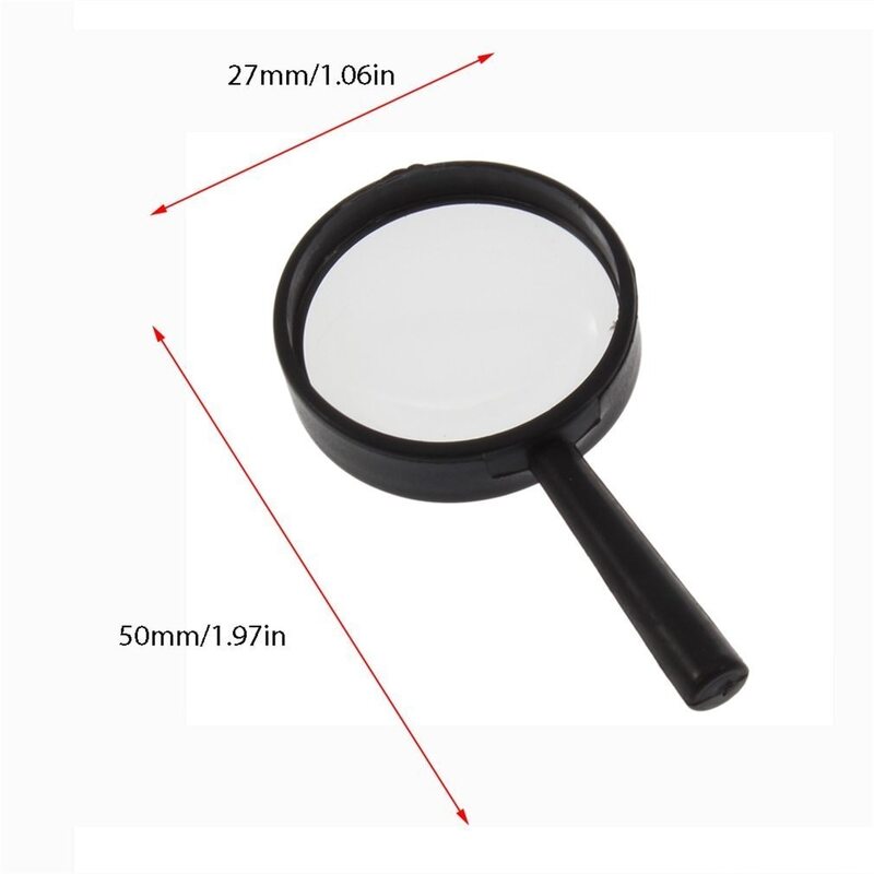 Top Handheld Reading 5X Magnifier Hand Held Magnifying 25mm Mini Pocket Magnifying Glass Children Magnifying Glass
