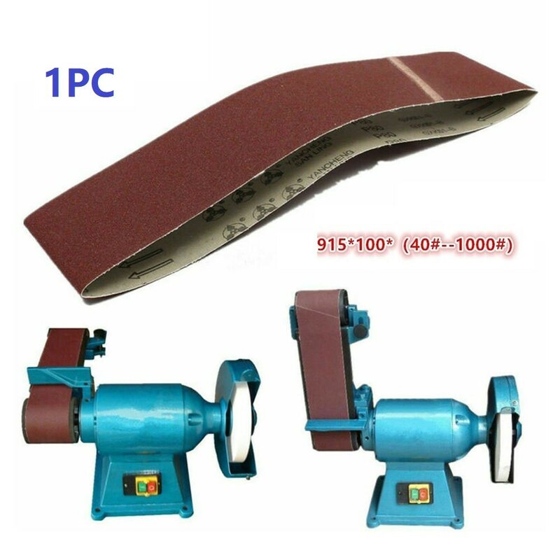 Lijadoras de cinturón de tela para equipo de taller, banda anular de grano 40-100, 915X1000mm, 4X36 pulgadas, 1 unidad
