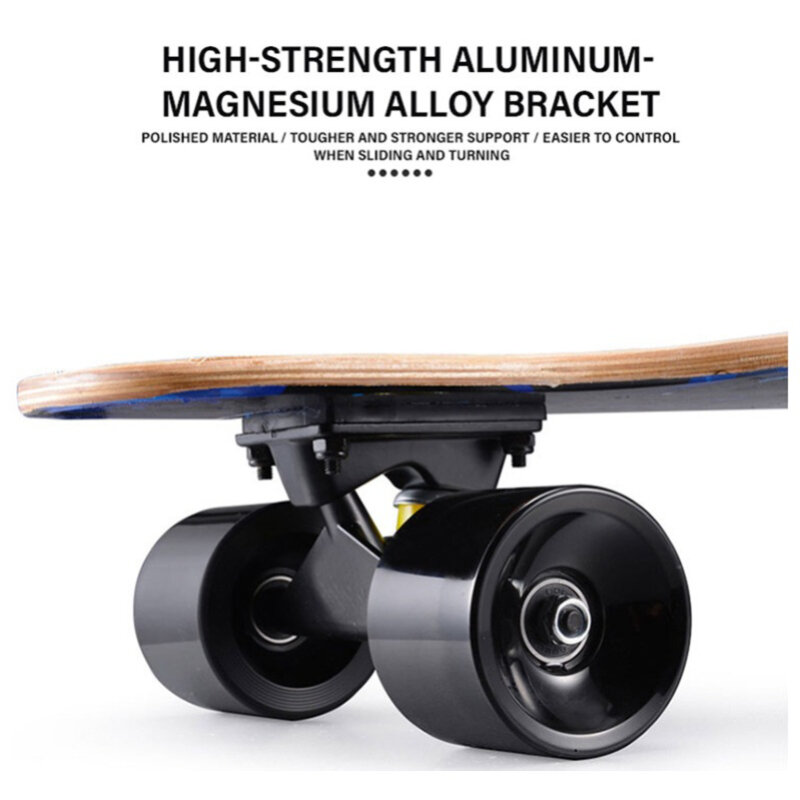 79cm/31" Beginner Skateboard Longboard Maple Flat-Plate Double Rocker Board Steel Bearing PU Wheels Children Adult Skate Board