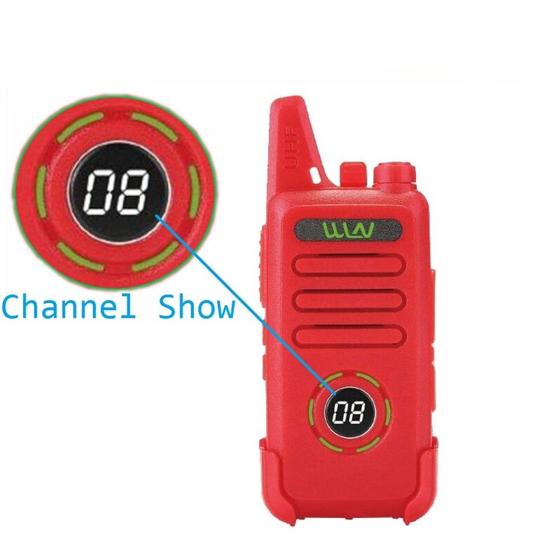 2pcs WLN KD-C1 Plus Mini Walkie Talkie UHF 400-470 MHz With 16 Channels Two Way Radio FM Transceiver KD-C1plus