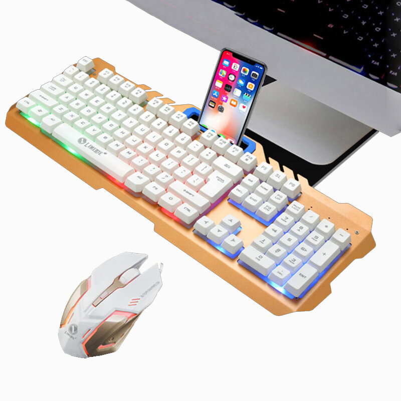 Teclado mecânico backlit do teclado do jogo do rato do teclado do jogo para o gamer do teclado do rato do jogo do computador