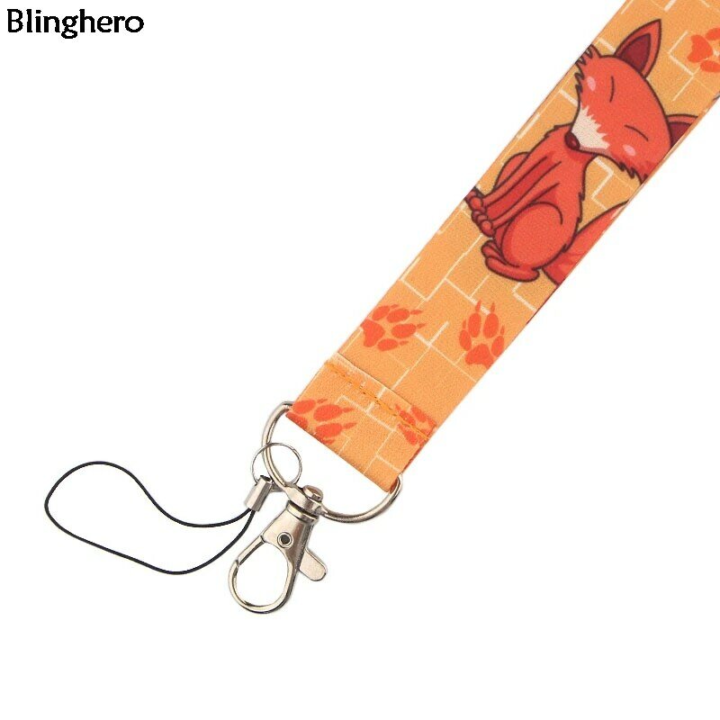 Blinghero – lanière de cou pour téléphone unisexe, Cool Mix, renard, léopard, girafe, porte-Badge USB, cadeaux élégants, BH0426