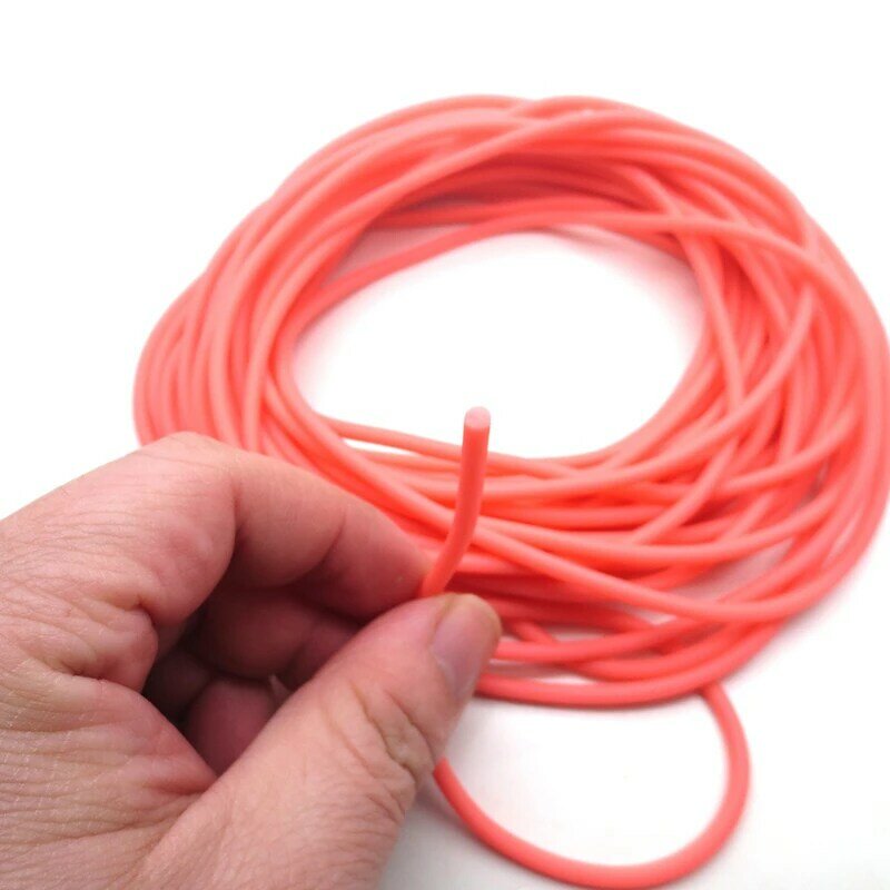 2mm Solid Rubber Fishing Line Elastic Band Strapping Fishing Line 2-12m Elastic Tennis Slingshot Rope Tied Line Fishing Rope