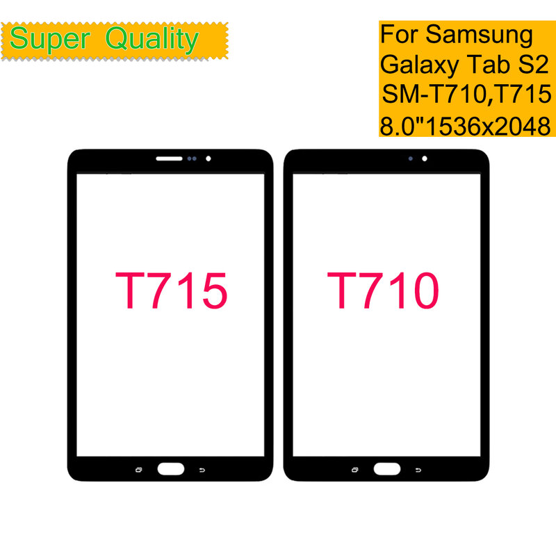 Sostituzione per Samsung Galaxy Tab S2 8.0 T710 T715 pannello Touch Screen Tablet frontale esterno LCD lente in vetro con colla OCA