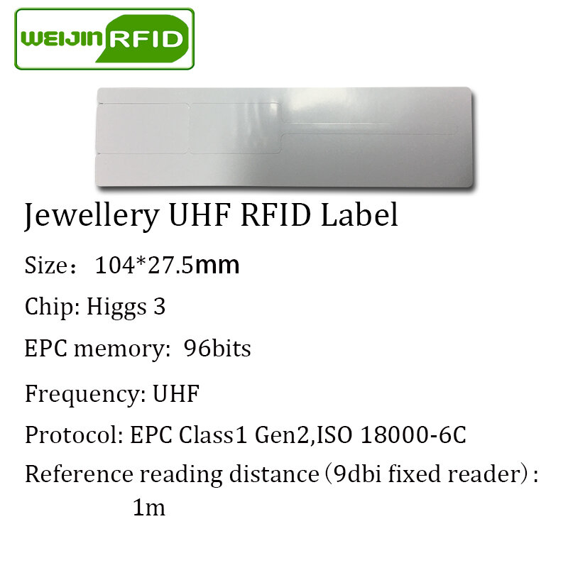 UHF RFID gioielli Gioielli orologi tag EPC 6C sticker 915m 868m 860-960MHZ NXP U codice 7 adhensive stampabile RFID passivo etichetta PET