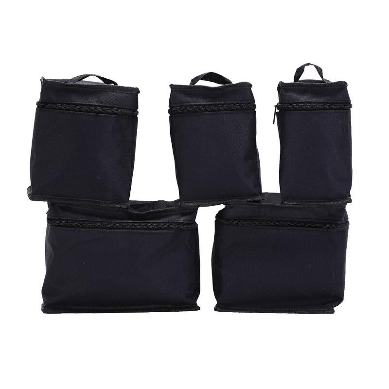 5Sizes Large Capacity Makeup Bag Zipper Black Folding Canvas Cosmetic Bag Art Markers Zipper Hold Markers Pen
