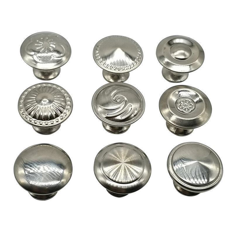 Kitchen cabinet knobs round stainless steel cabinet knobs drawer handles NEW 10 pcs