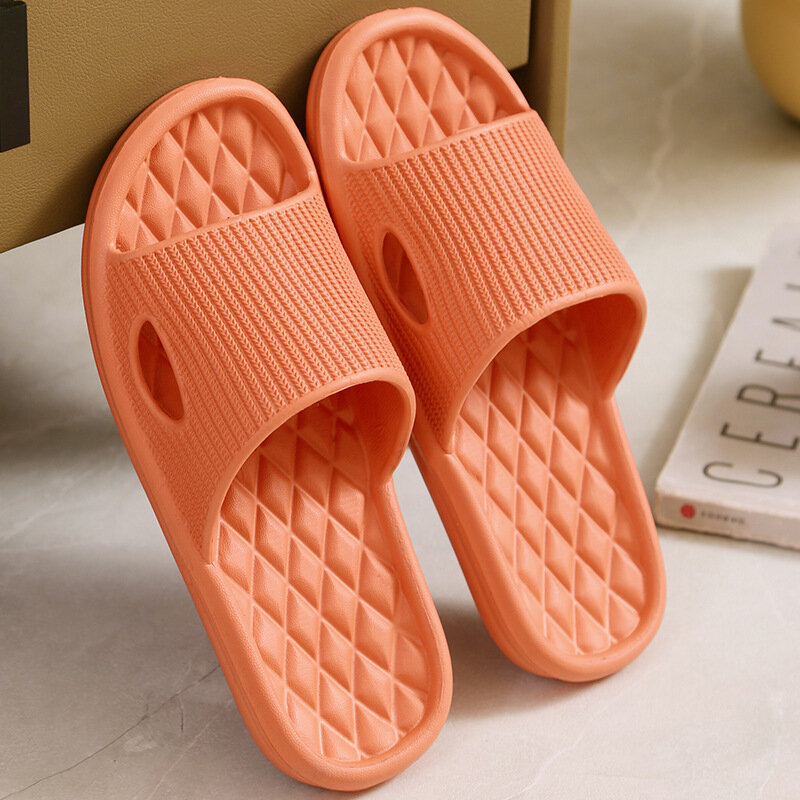 Soft Home Slippers Couple Summer Indoor Skid Proof Bathroom Slippers Sandals Hotel Solid Color Men Women Flip Flops Flat Shoes