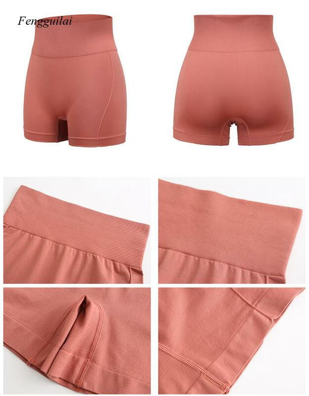 Sexy leggings feminino algodão cintura alta elástico confortável cor pura magro na altura do joelho shorts feminino