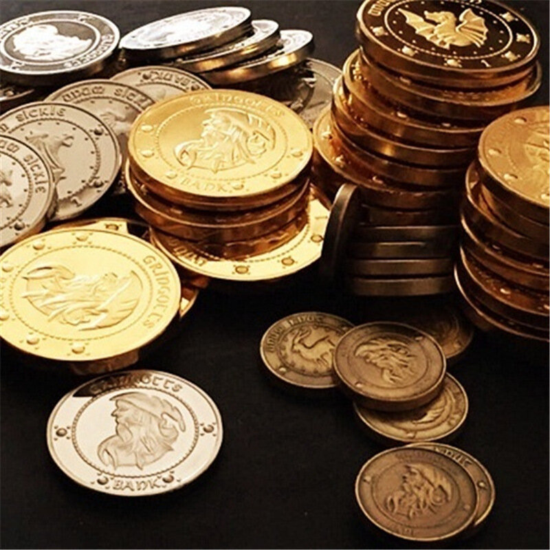 Pièce de monnaie en or du film américain, accessoire de réservation, cadeau pour amis, 3 pièces par ensemble