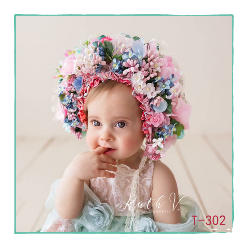 Couronne florale pour bébé fille, bandeau de sauna pour enfants, accessoires pour cheveux, séance photo nouveau-né, fleur de tête, patients